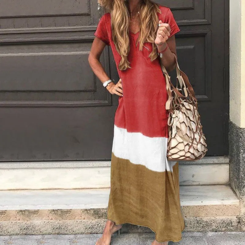 2019 Summer Long Dress Floral Print Boho Beach Dress Maxi Dress Women Evening  4XL