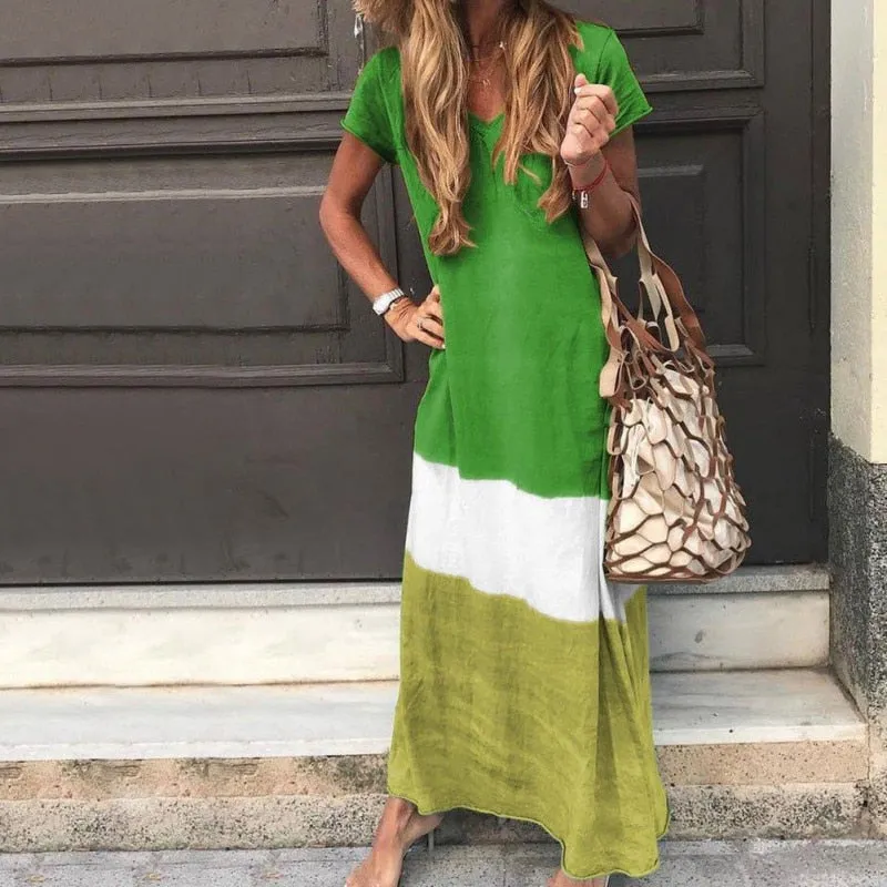2019 Summer Long Dress Floral Print Boho Beach Dress Maxi Dress Women Evening  4XL