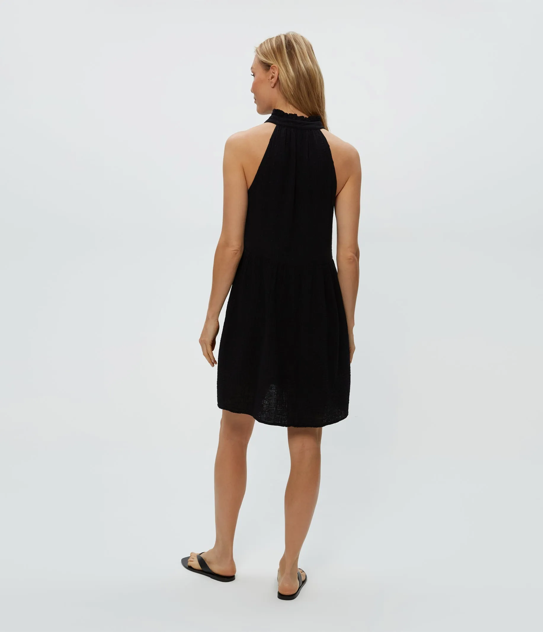 ALESSA SPLIT NECK DRESS