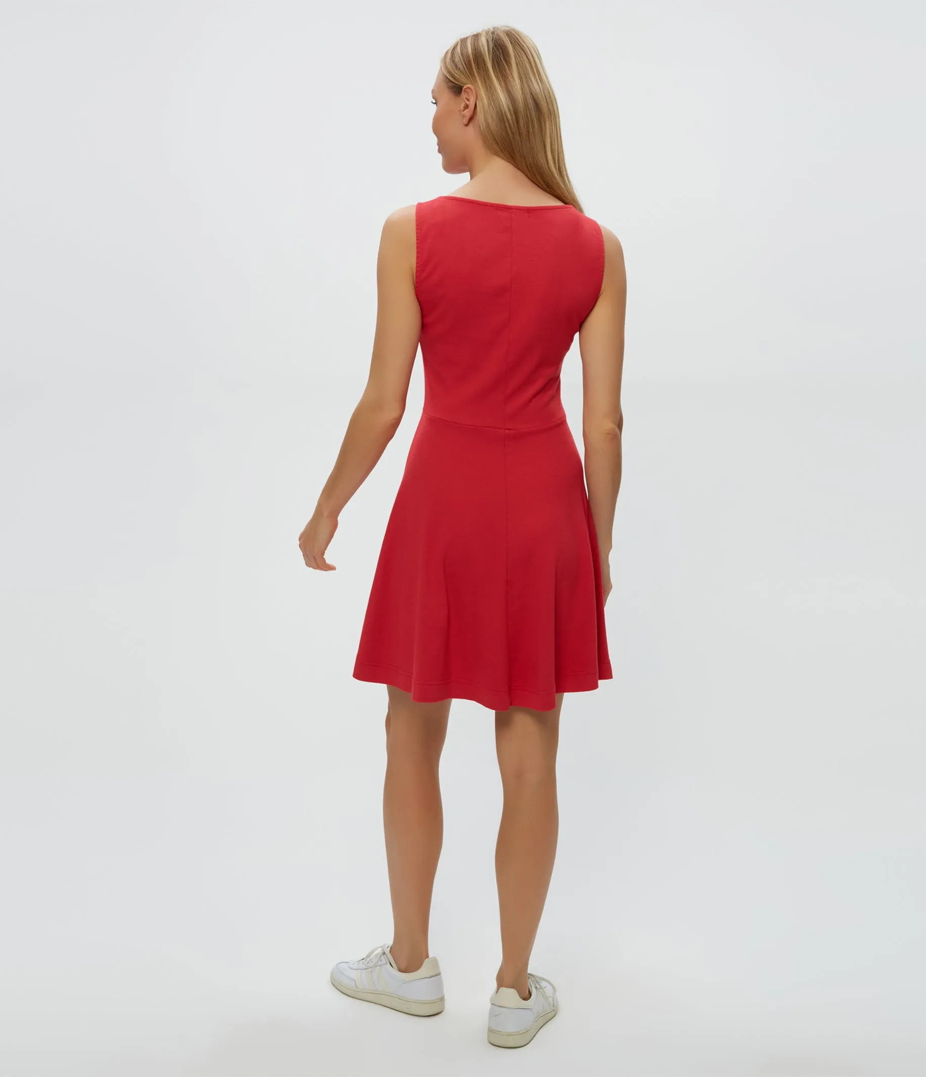 ANDY ULTRA RIB MINI SKATER DRESS