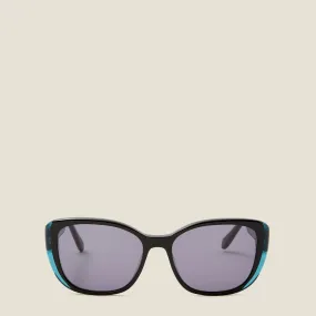 Azalea Sunglasses -  Turquoise & Puzzle Flower Teal