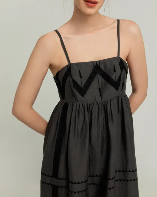 BABYDOLL STRAPPY MAXI DRESS