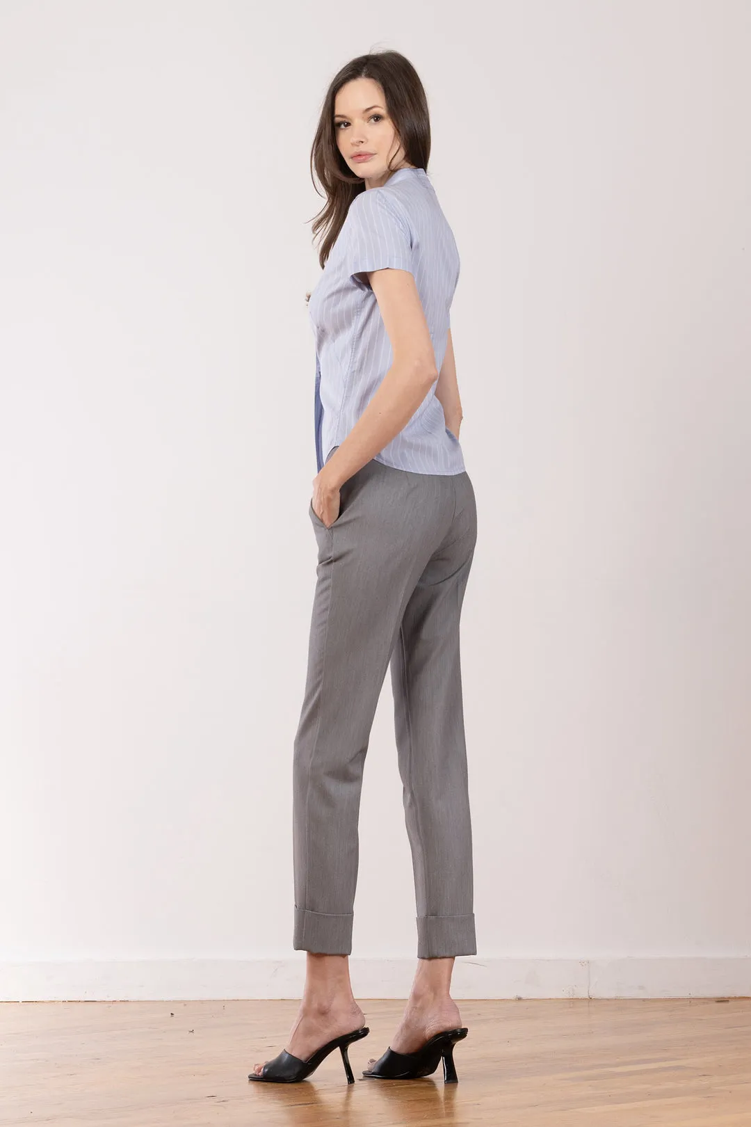 BEN PANT- GREY TROPICAL