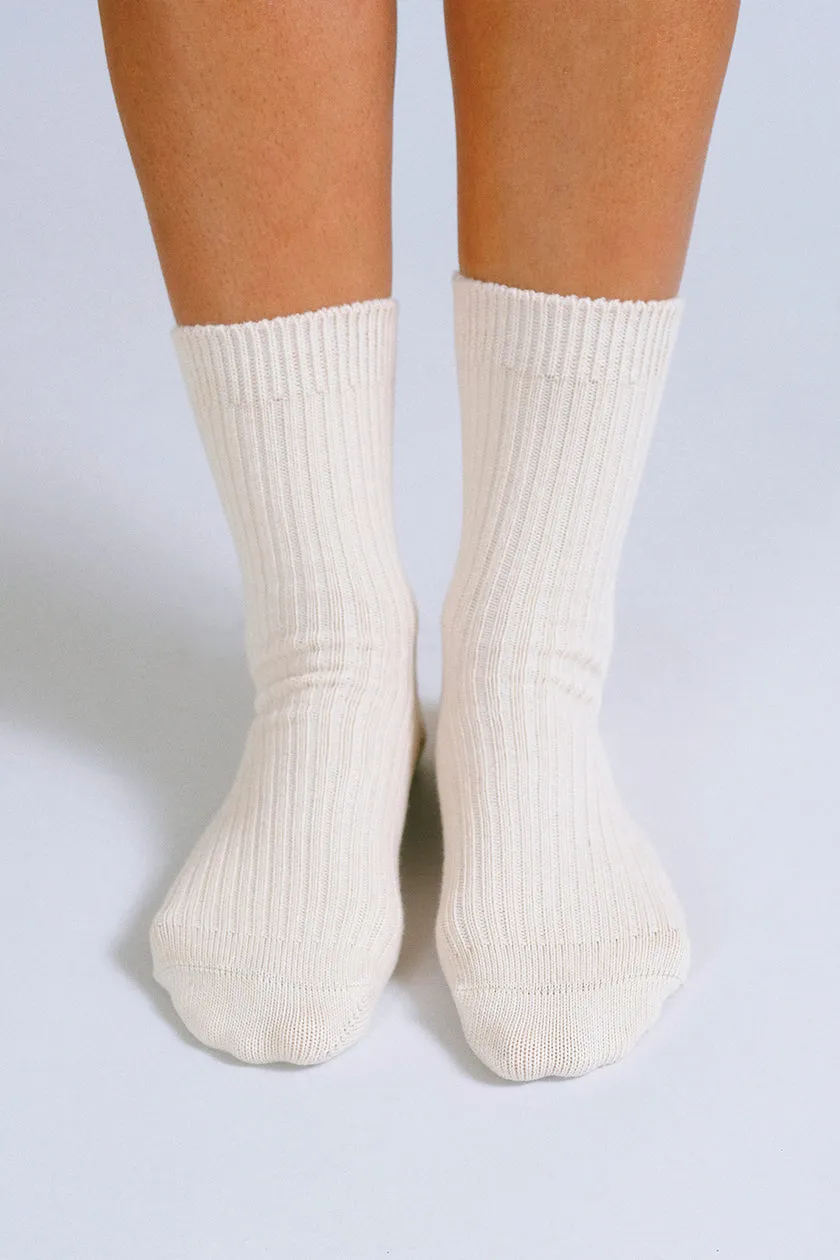 Beta Melange Crew Sock - Oat