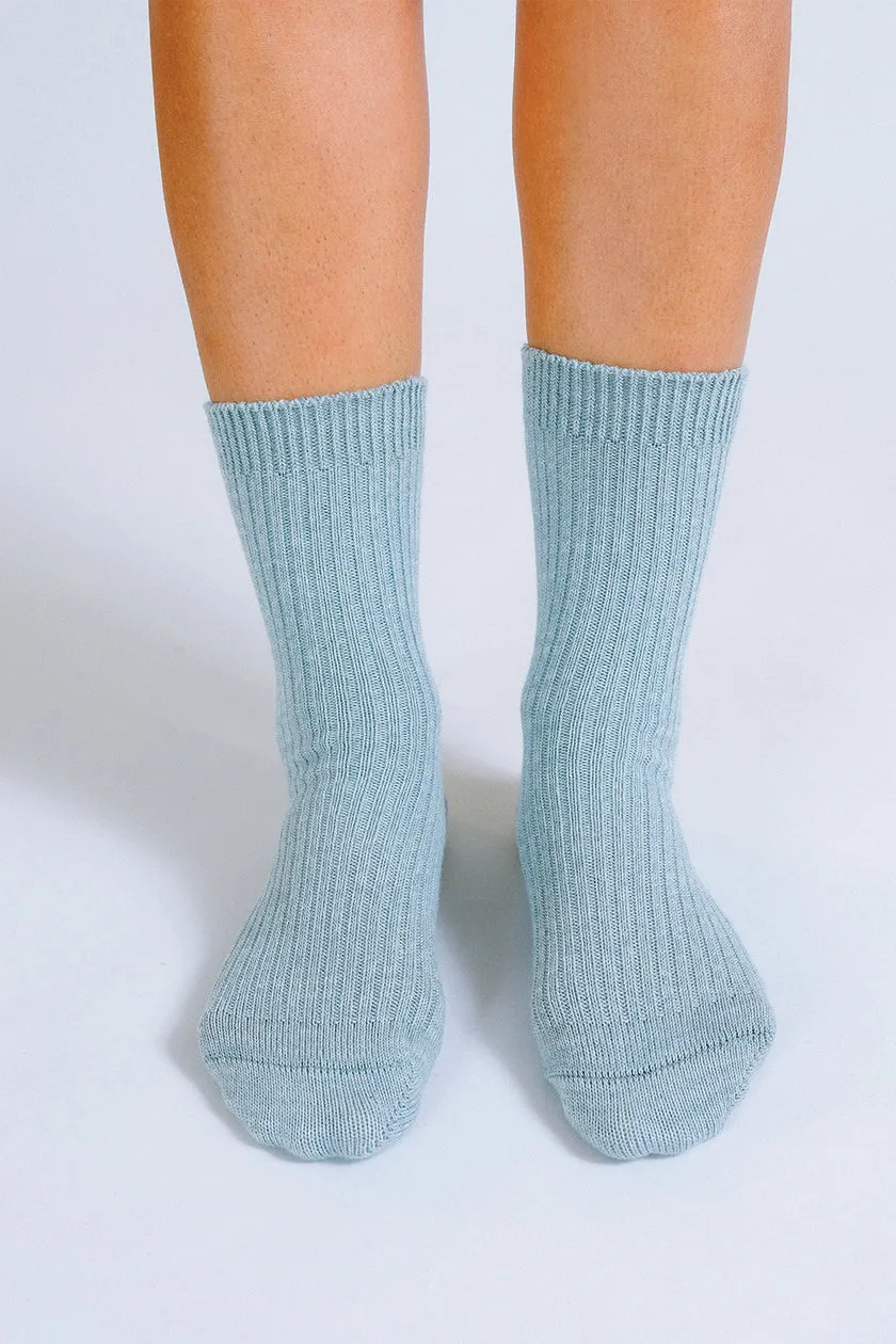 Beta Melange Crew Sock - Seafoam