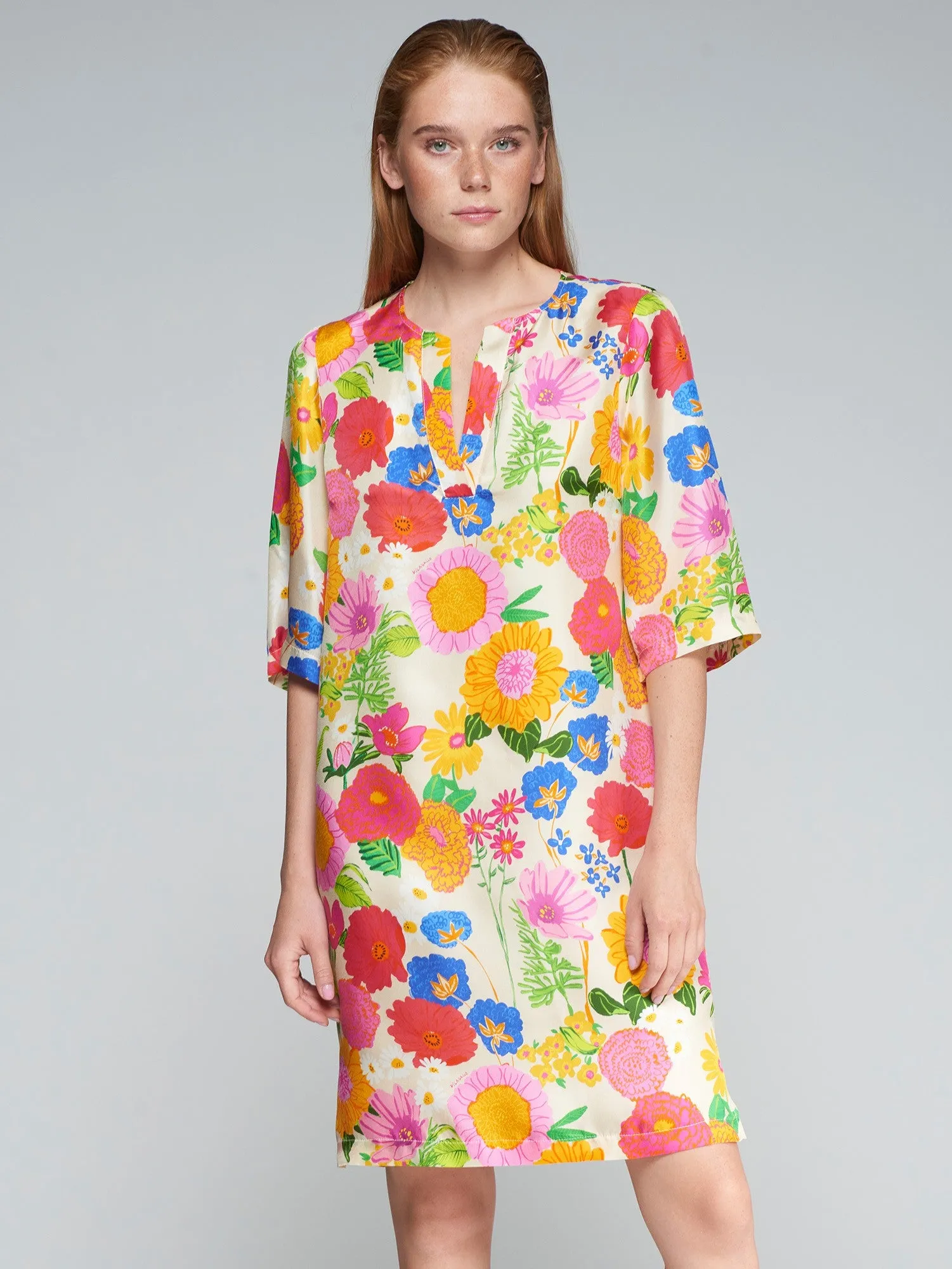 BRIGHT FLORAL DRESS