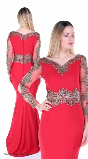 Claret Red Evening Dress