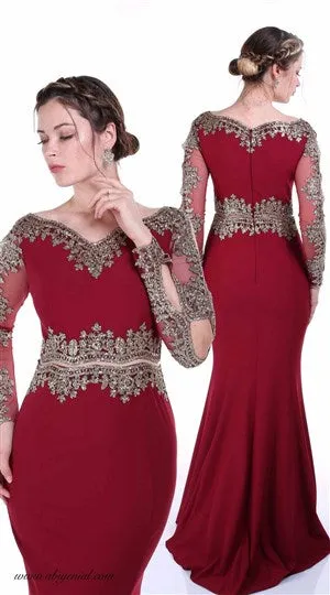 Claret Red Evening Dress