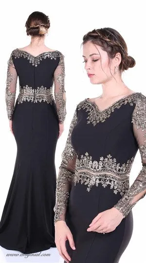 Claret Red Evening Dress