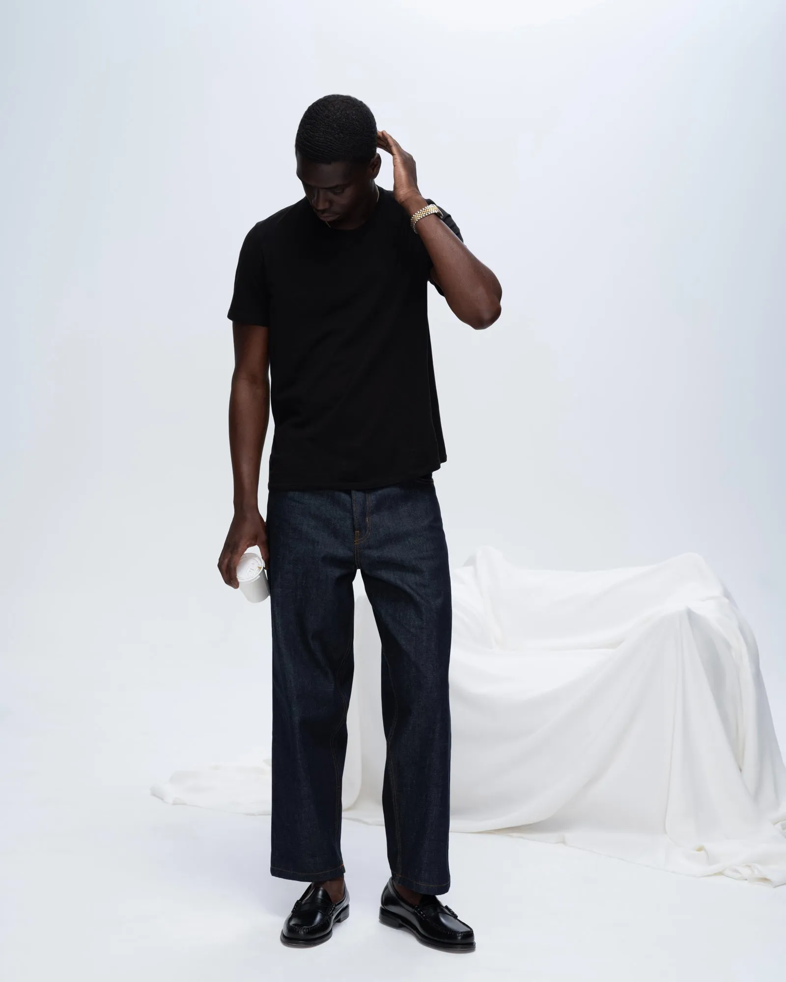 Classic Jersey Crew Neck Tee - Black