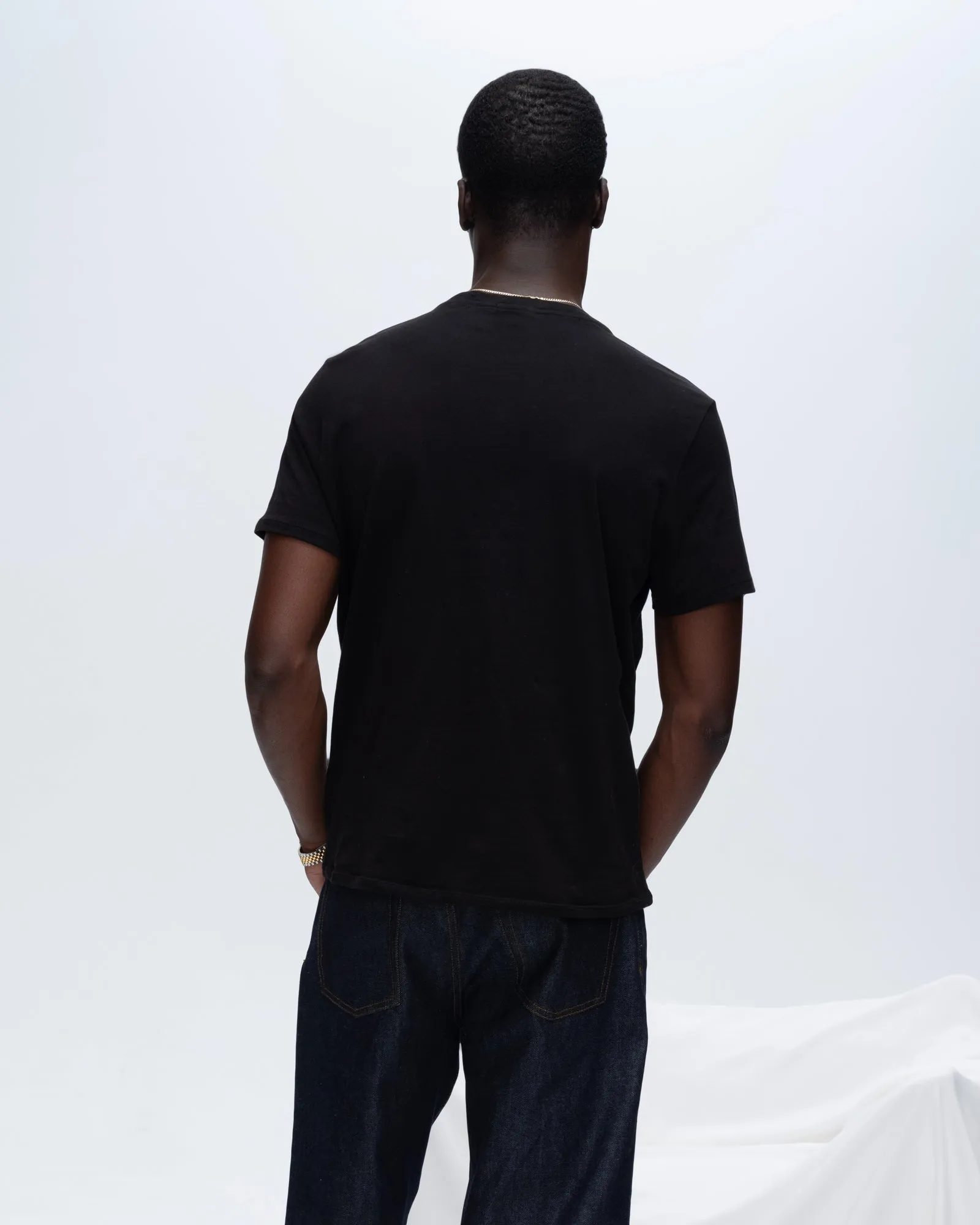 Classic Jersey Crew Neck Tee - Black