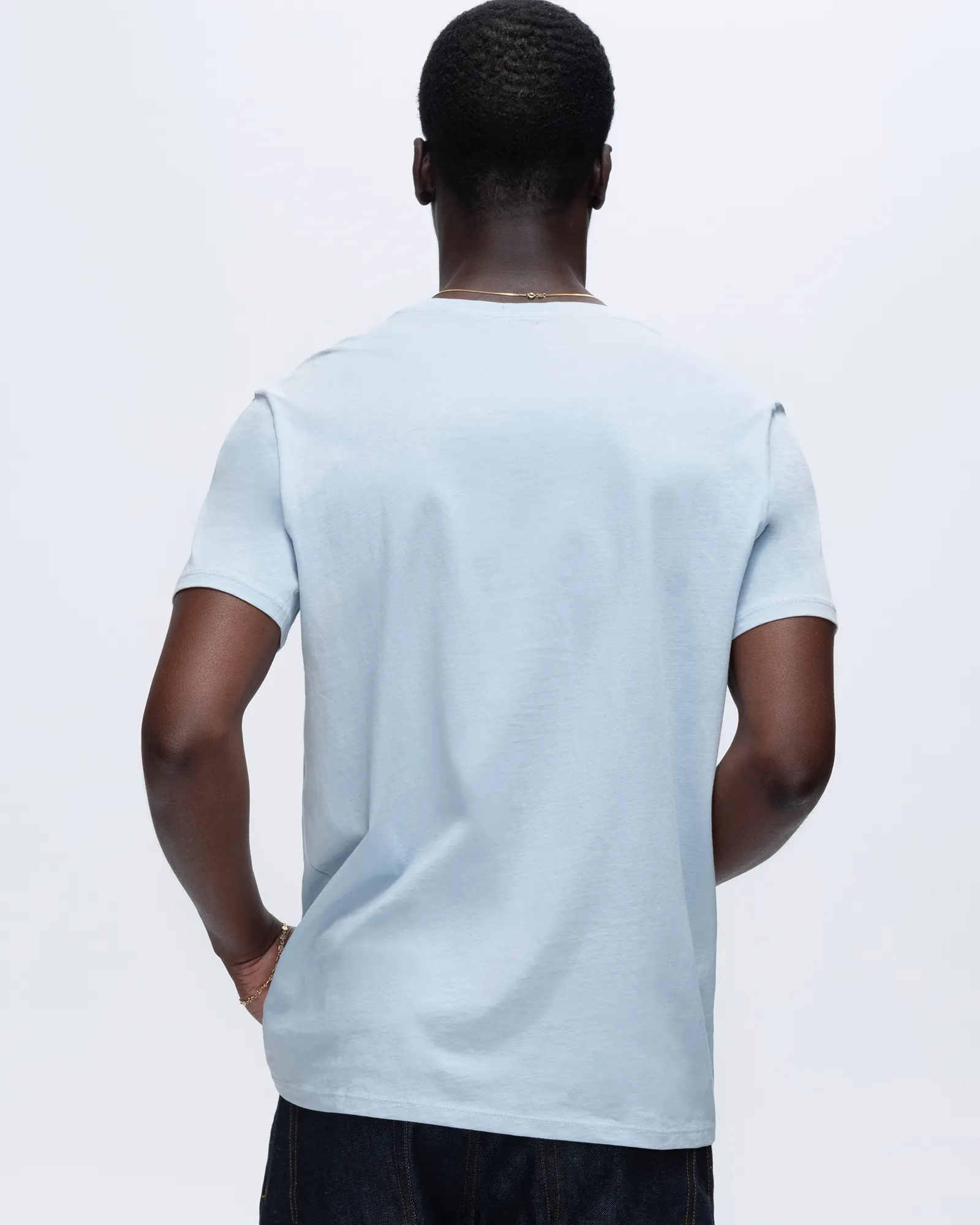 Classic Jersey Crew Neck Tee - Blue