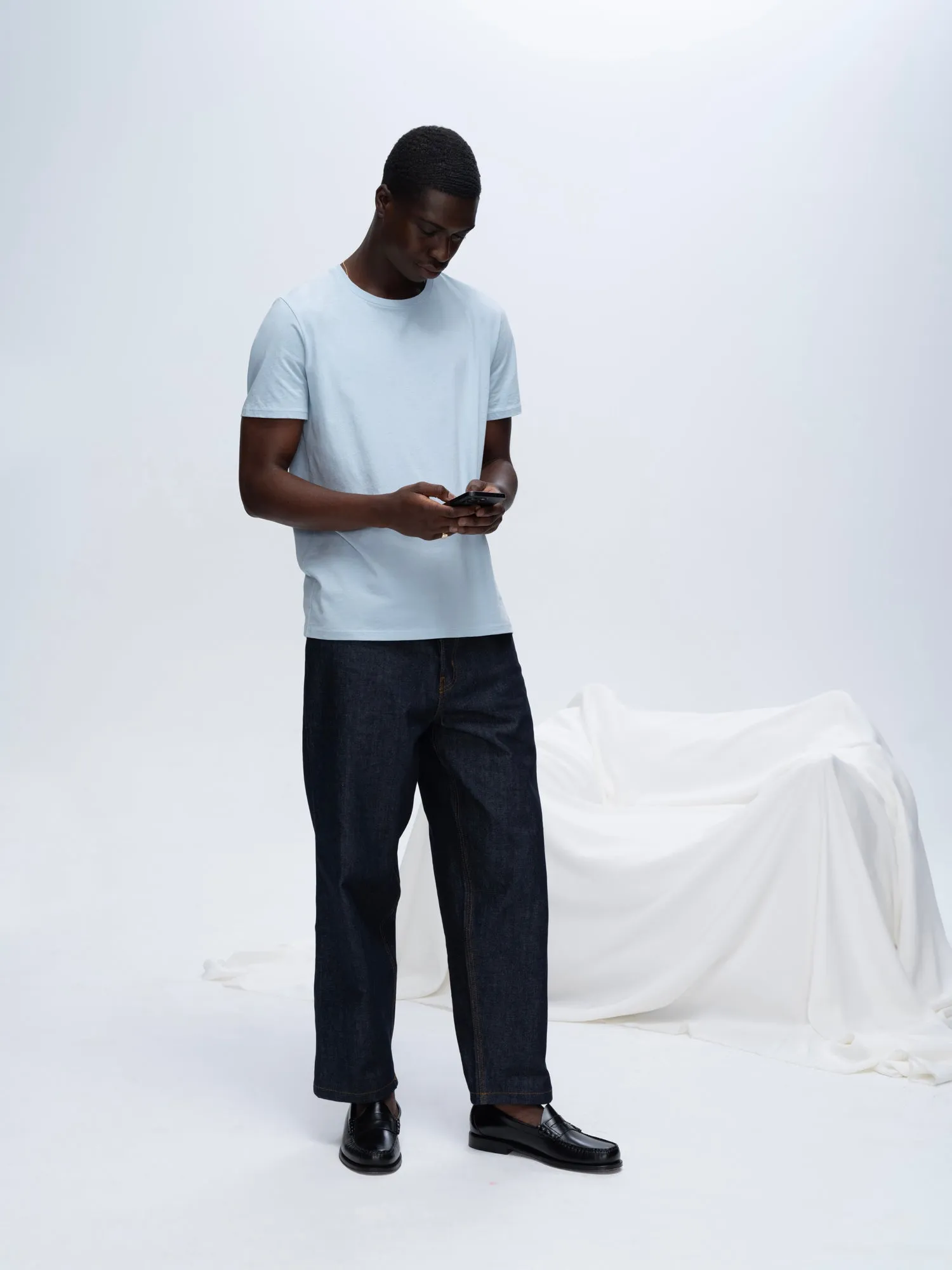 Classic Jersey Crew Neck Tee - Blue