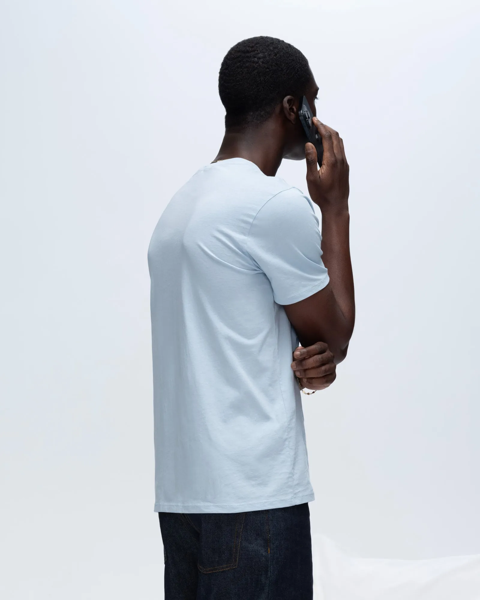 Classic Jersey Crew Neck Tee - Blue