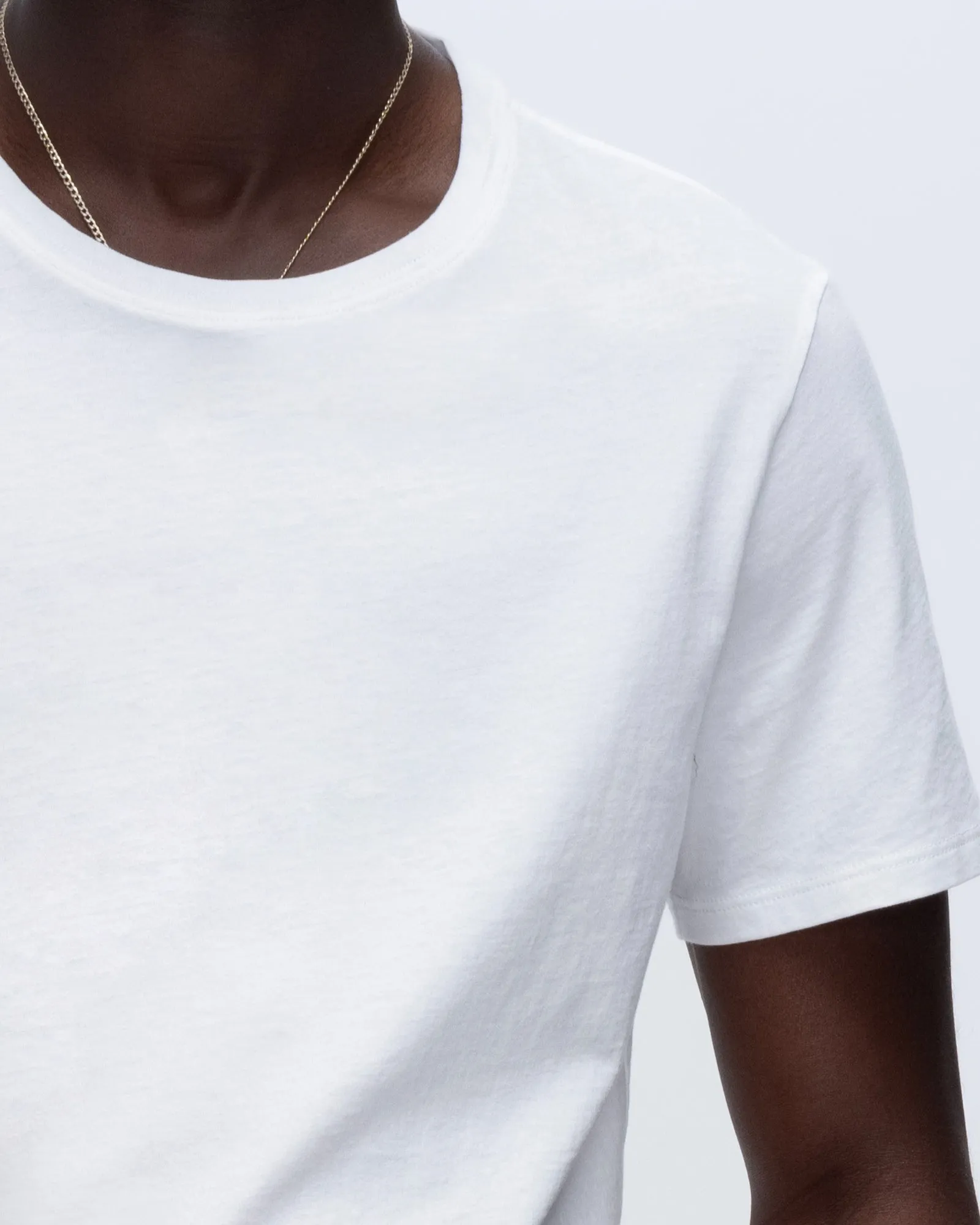 Classic Jersey Crew Neck Tee - White