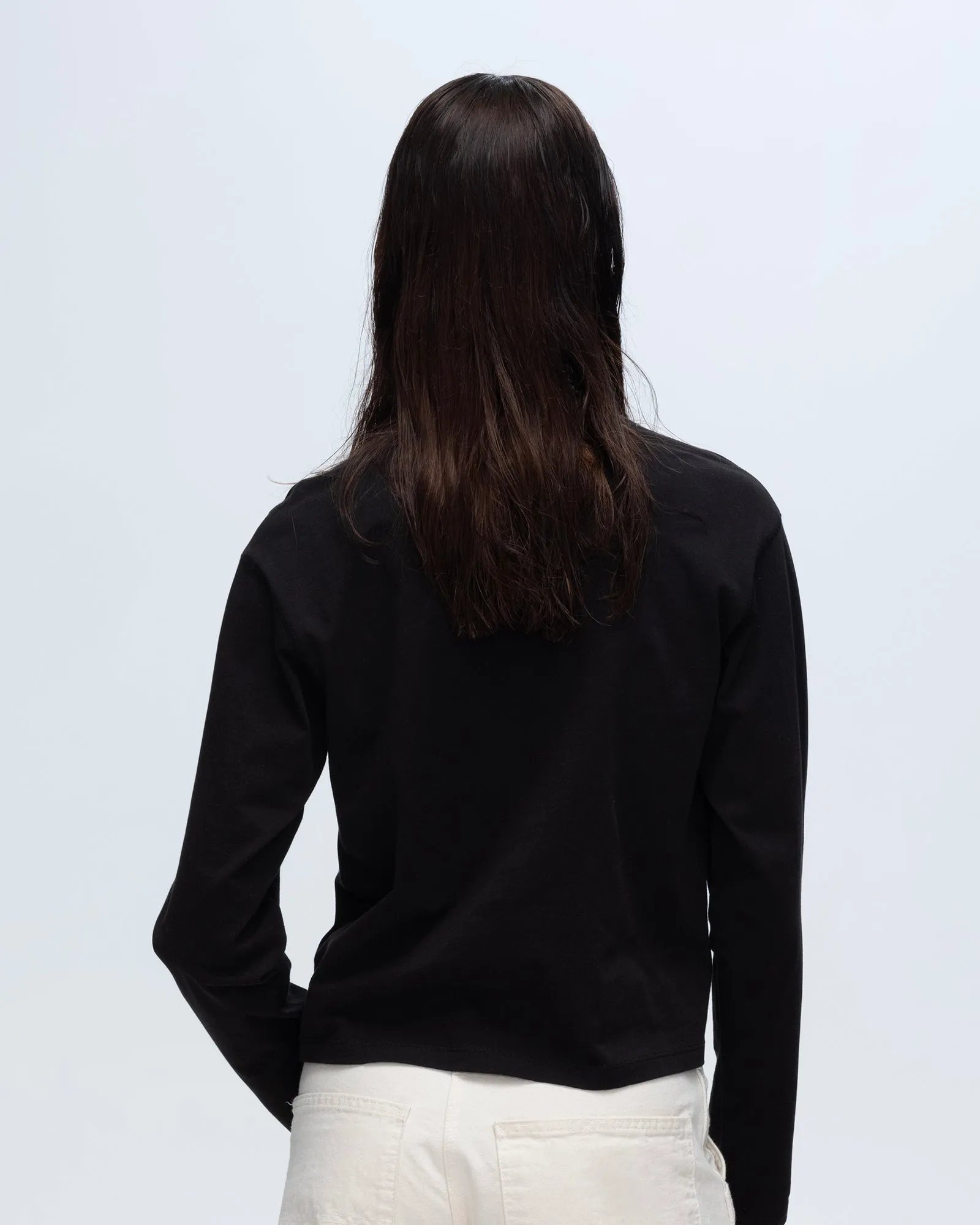 Classic Jersey Long Sleeve Boy Tee - Black