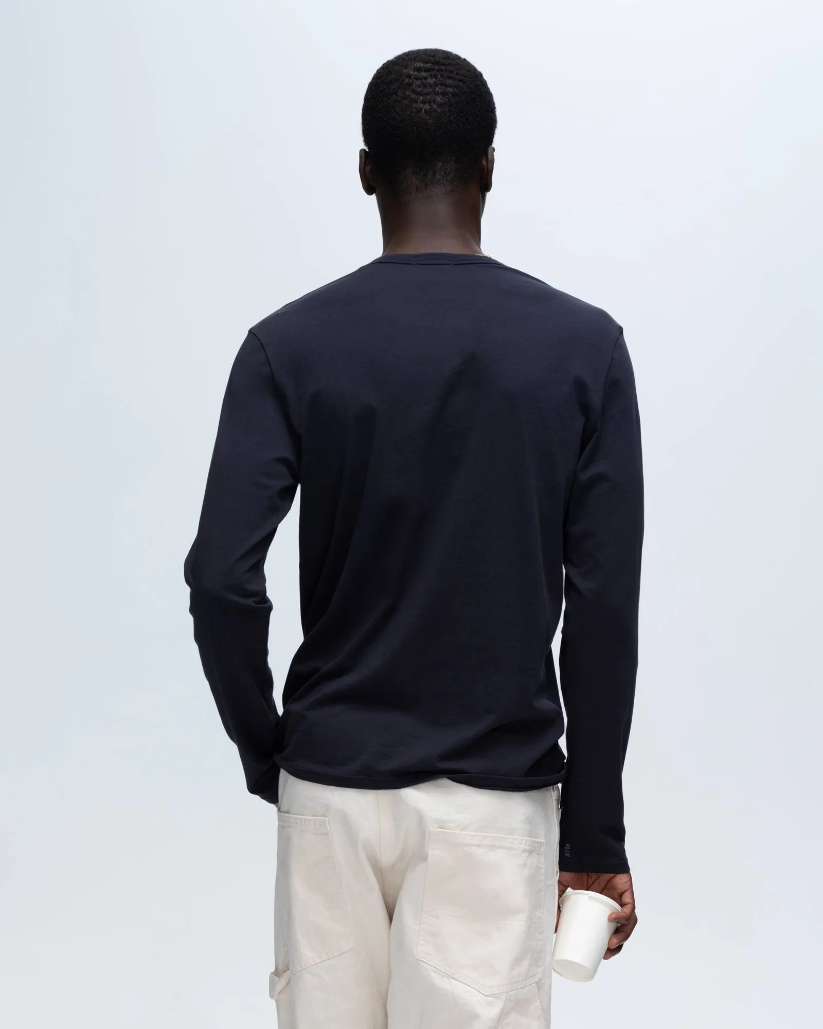 Classic Jersey Long Sleeve Henley - Midnight