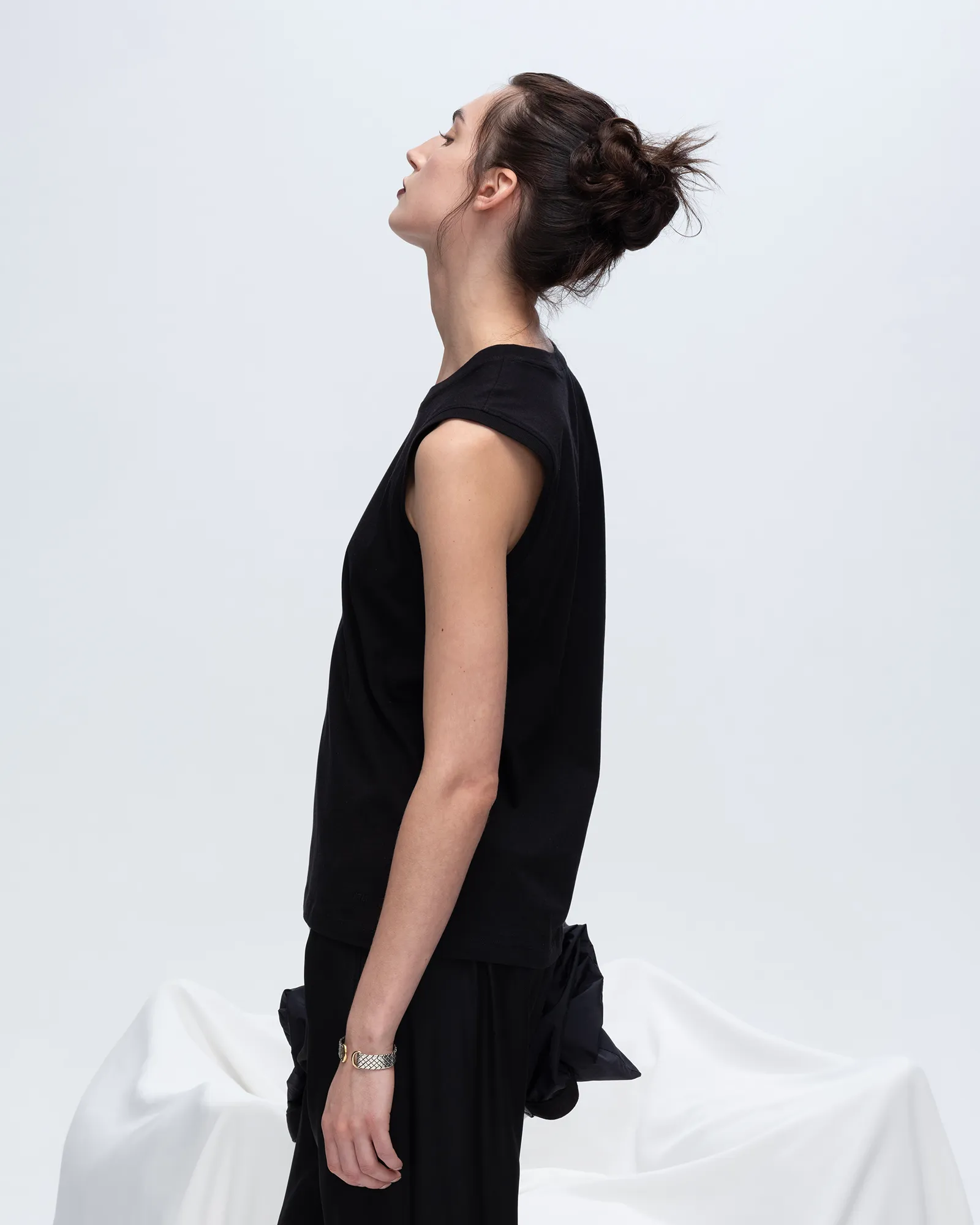 Classic Jersey Sleeveless Boy Tee - Black
