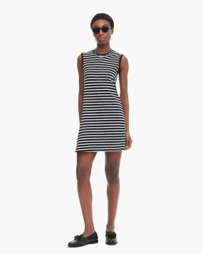 Classic Jersey Sleeveless Dress - Black-White