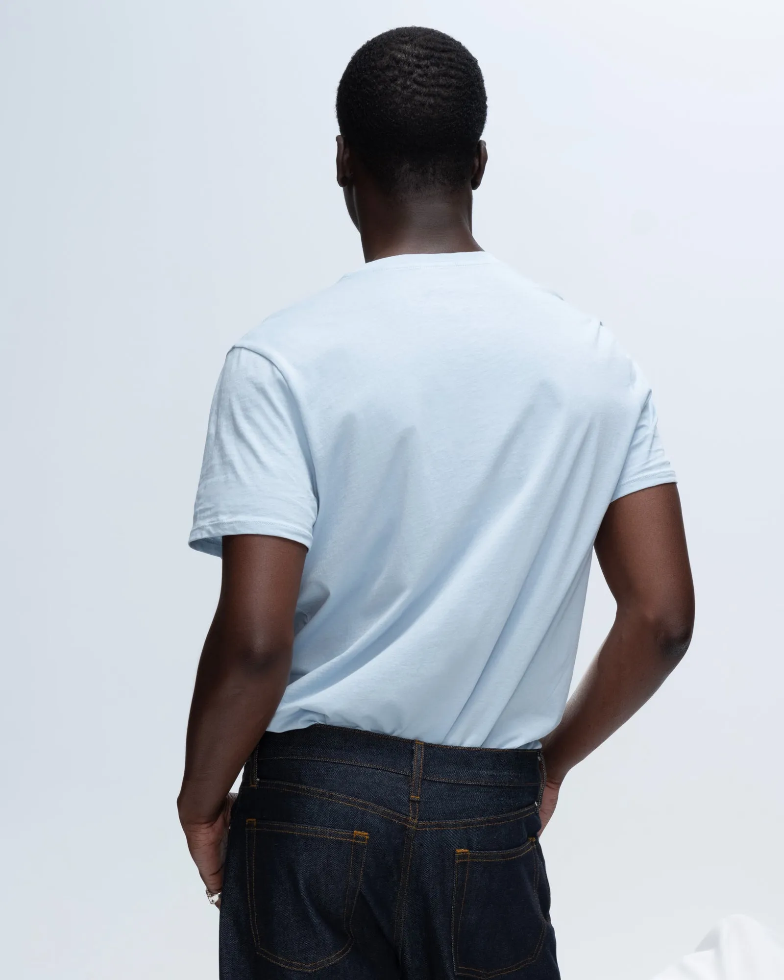 Classic Jersey V-Neck Tee - Blue