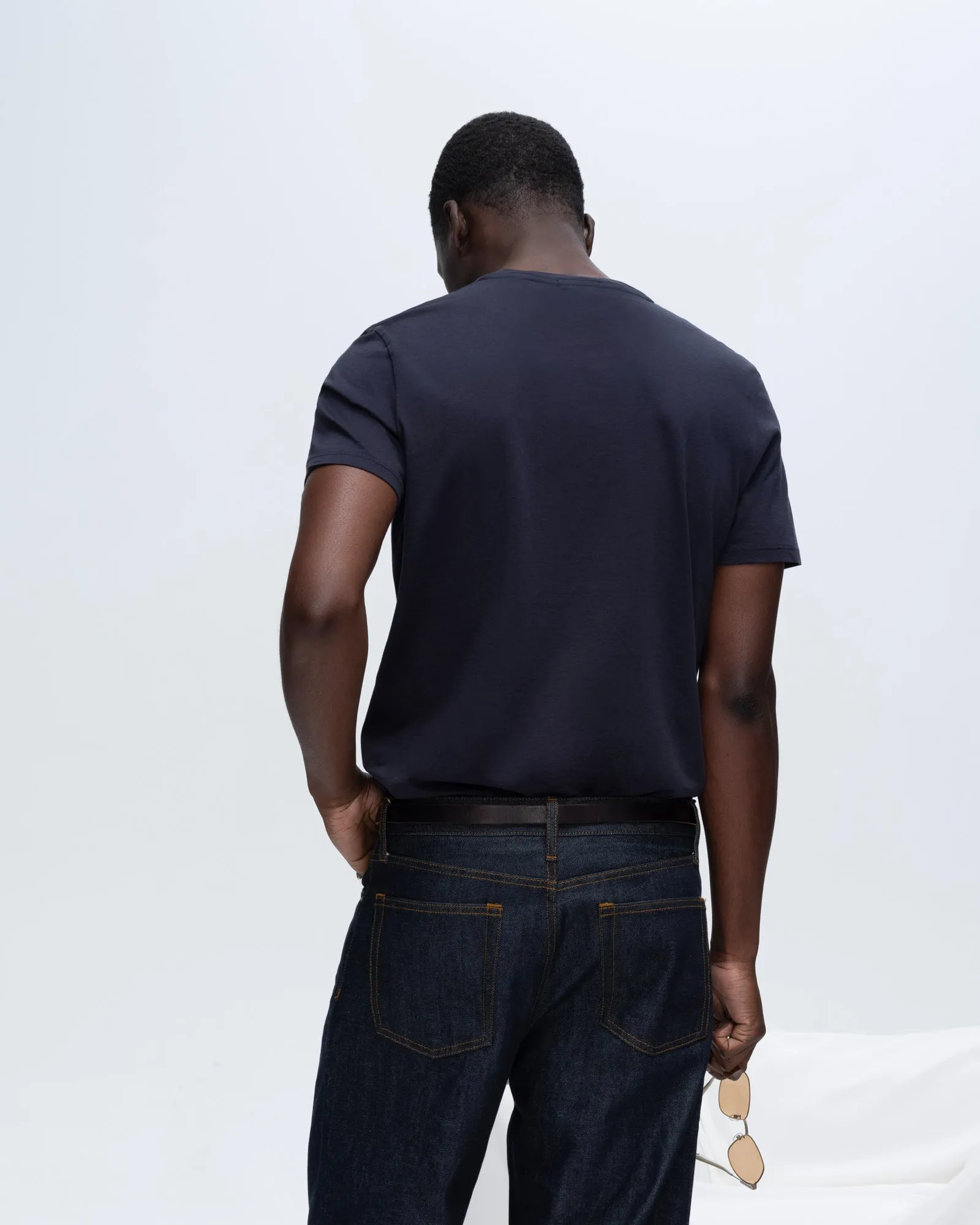 Classic Jersey V-Neck Tee - Midnight