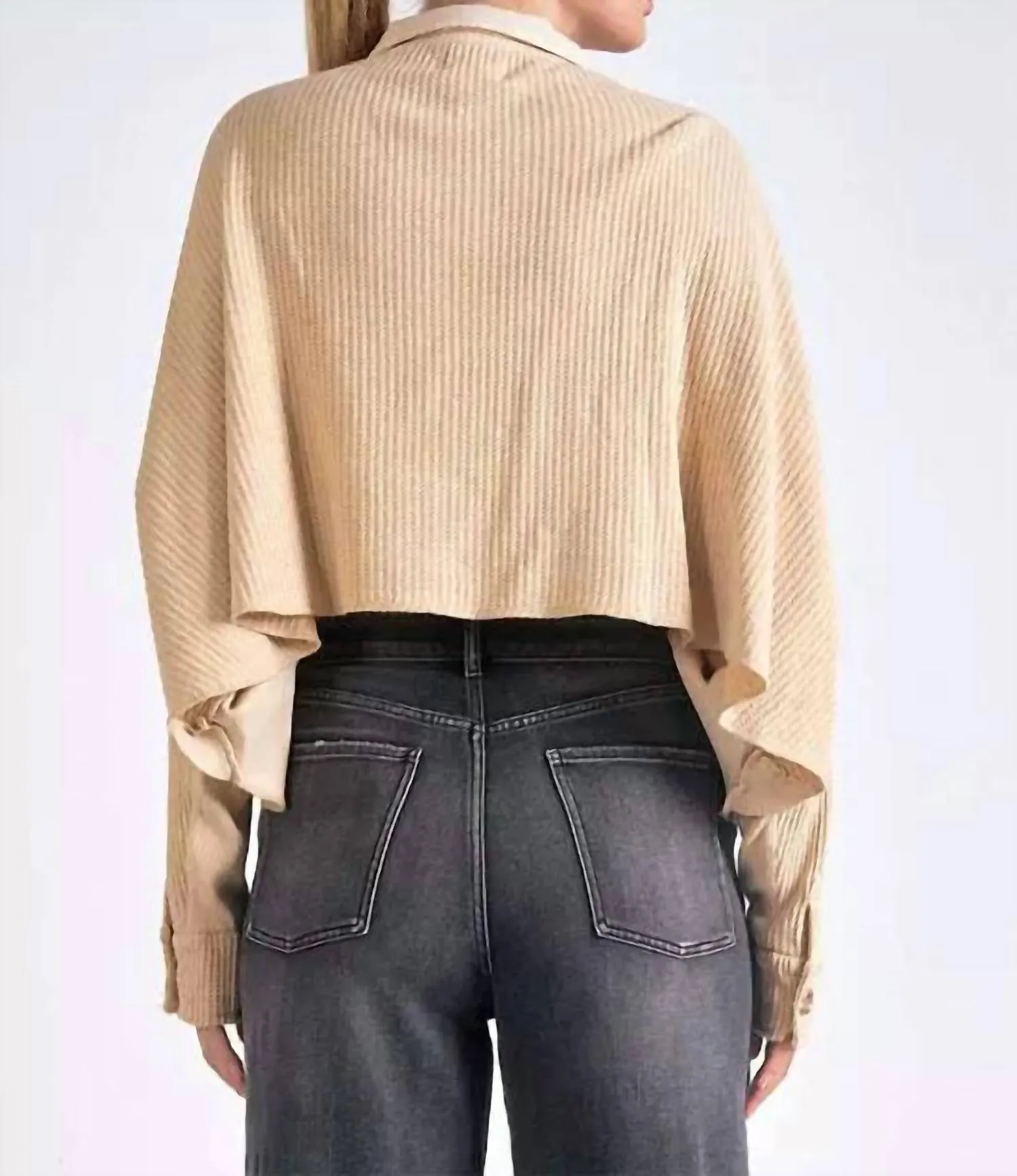 Crop Button Down Jacket