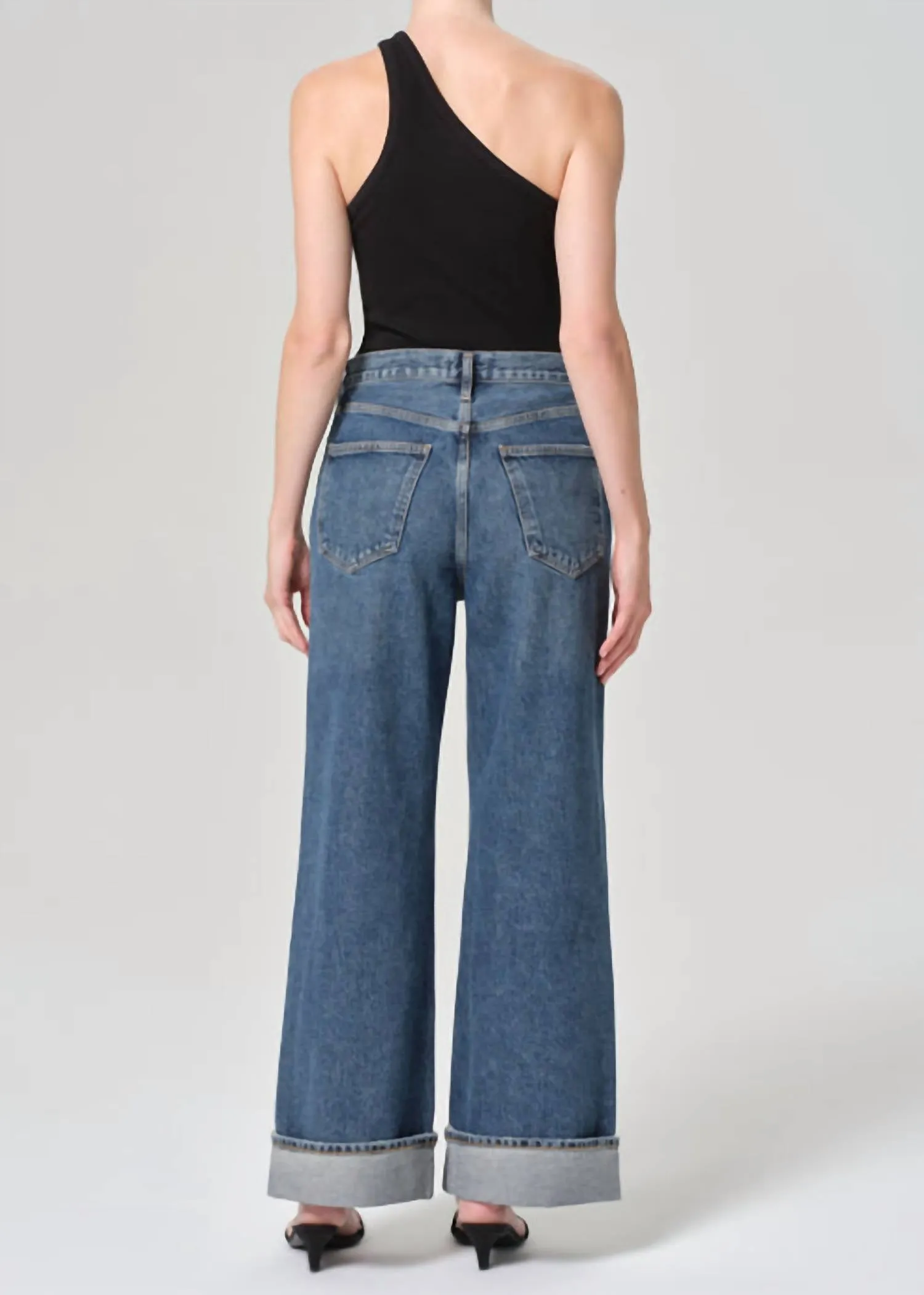 Dame High Rise Wide Leg Petite Jean