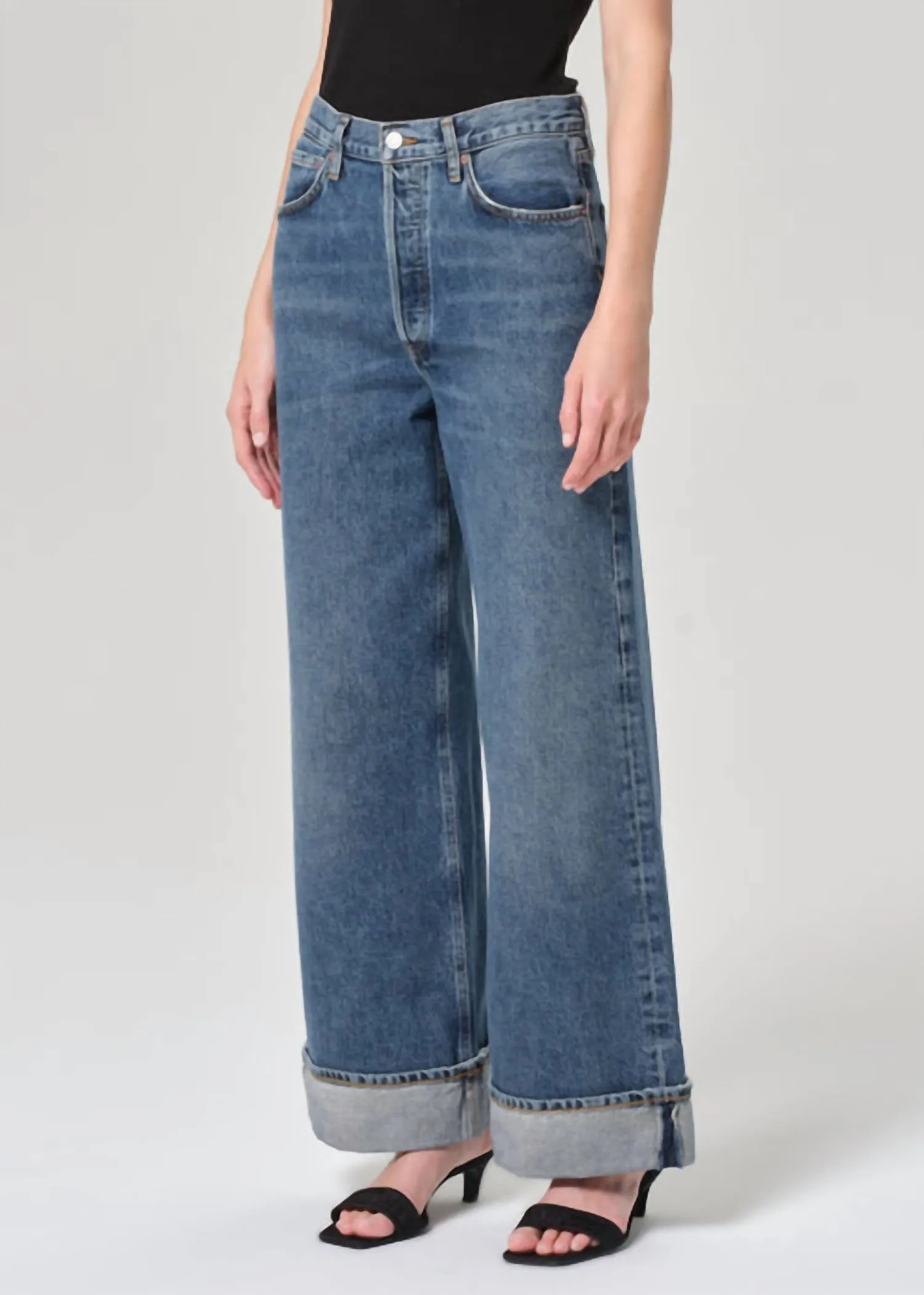 Dame High Rise Wide Leg Petite Jean
