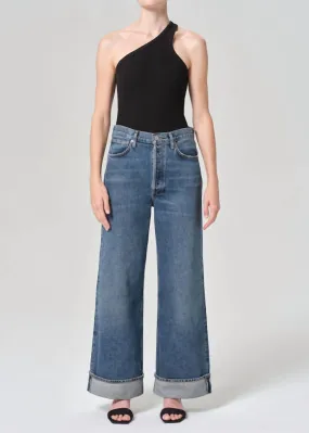 Dame High Rise Wide Leg Petite Jean