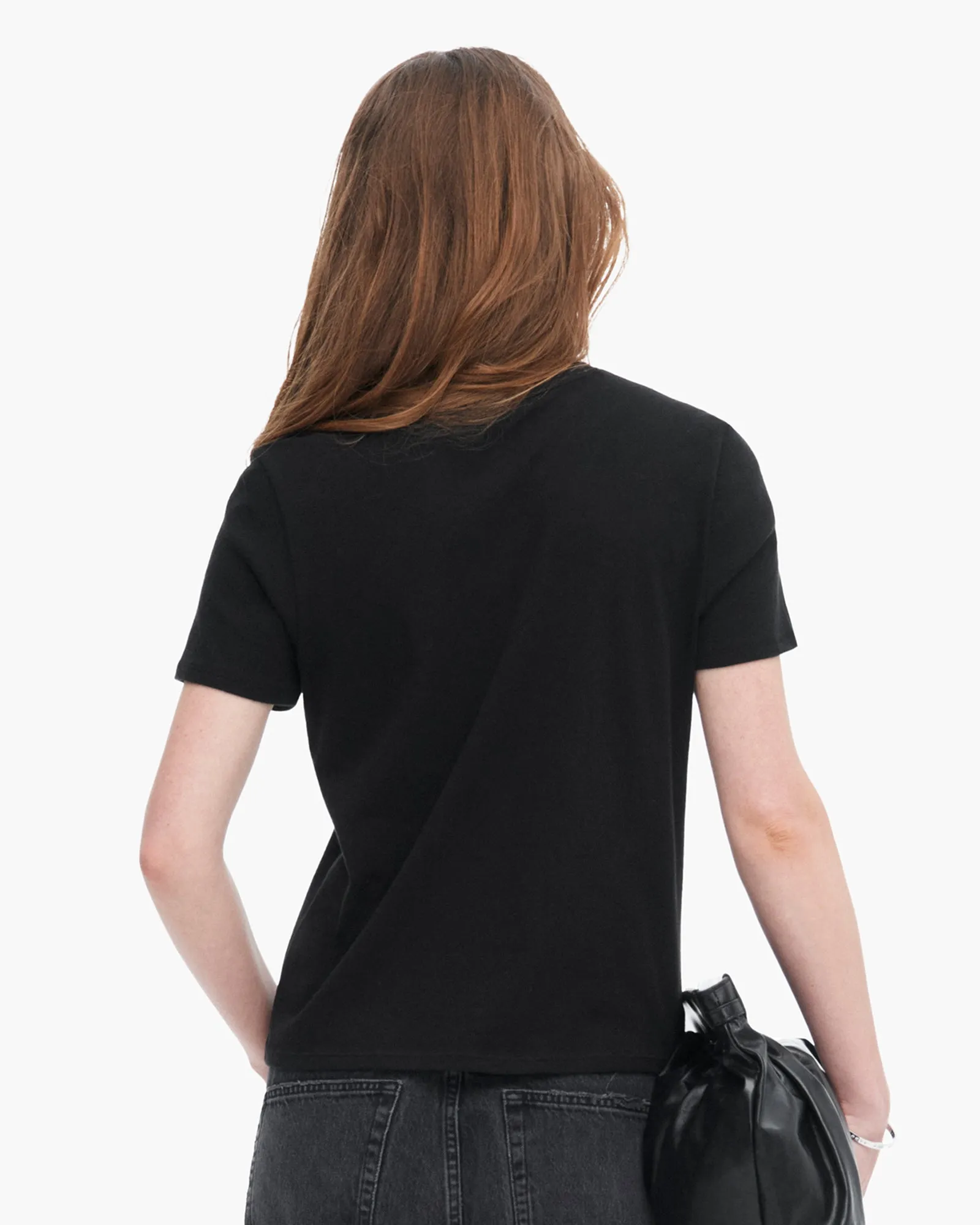 High Torsion Short Sleeve Crew Neck Tee - Black