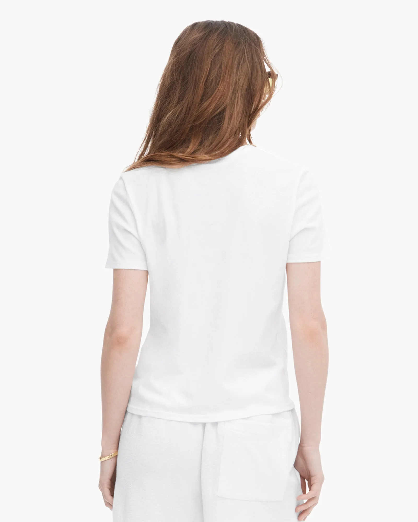 High Torsion Short Sleeve Crew Neck Tee - White