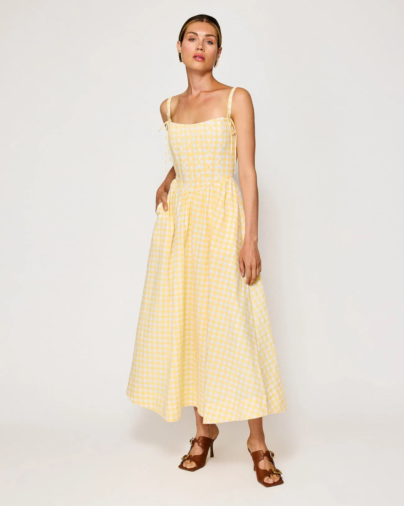 JUNIE CORSET MIDI DRESS