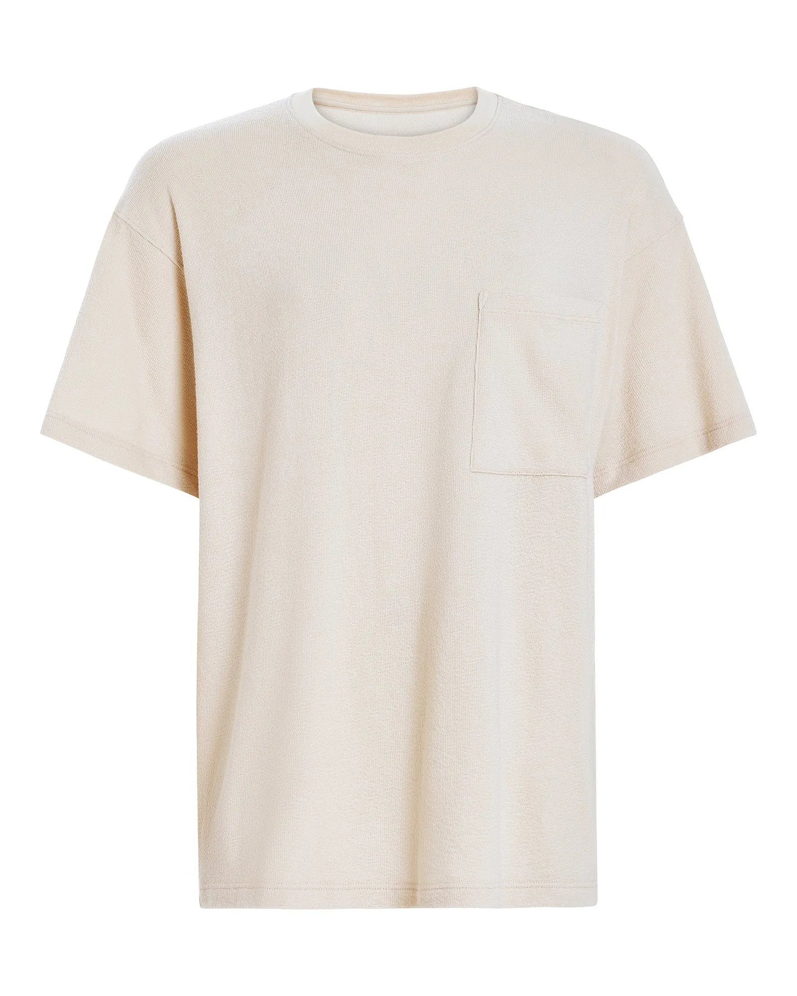 Loop Front Jersey Oversized Pocket Tee - Faded Dune