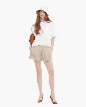 Loop Front Jersey Oversized Pocket Tee - White