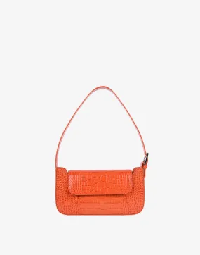 Luxe Buckle Bag - Orange Croc