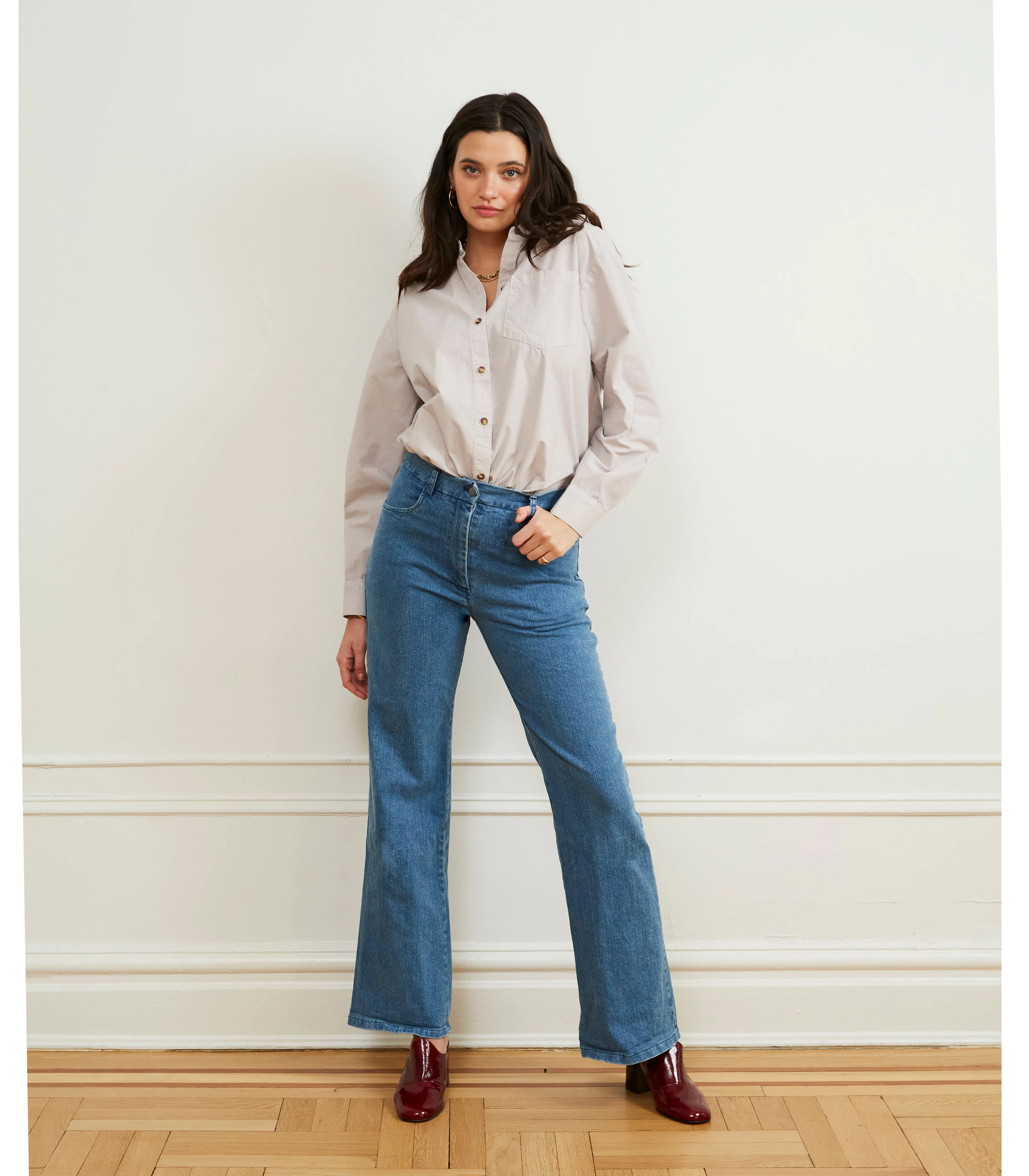 Marie Flare Leg Jeans - Light Indigo