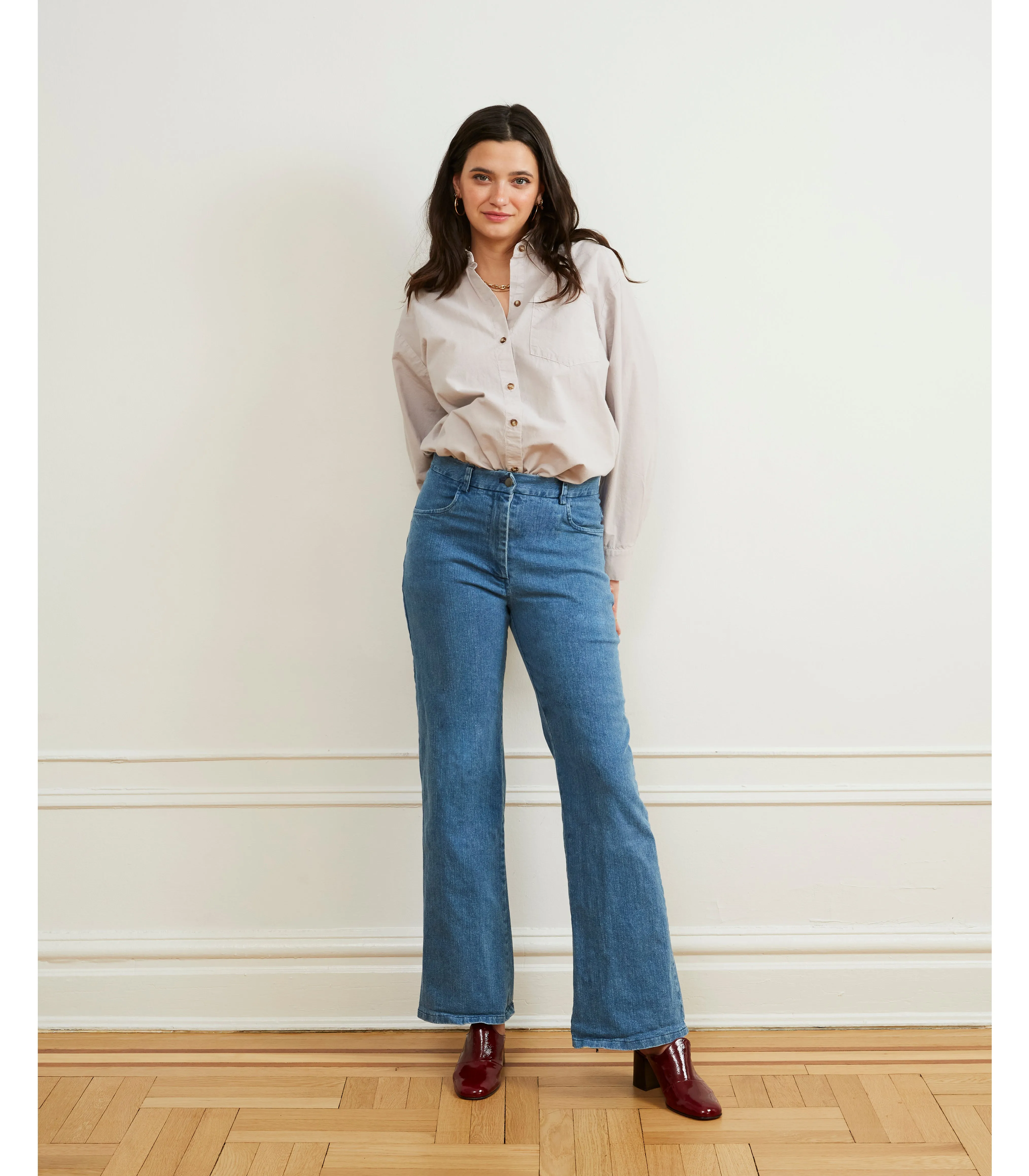 Marie Flare Leg Jeans - Light Indigo