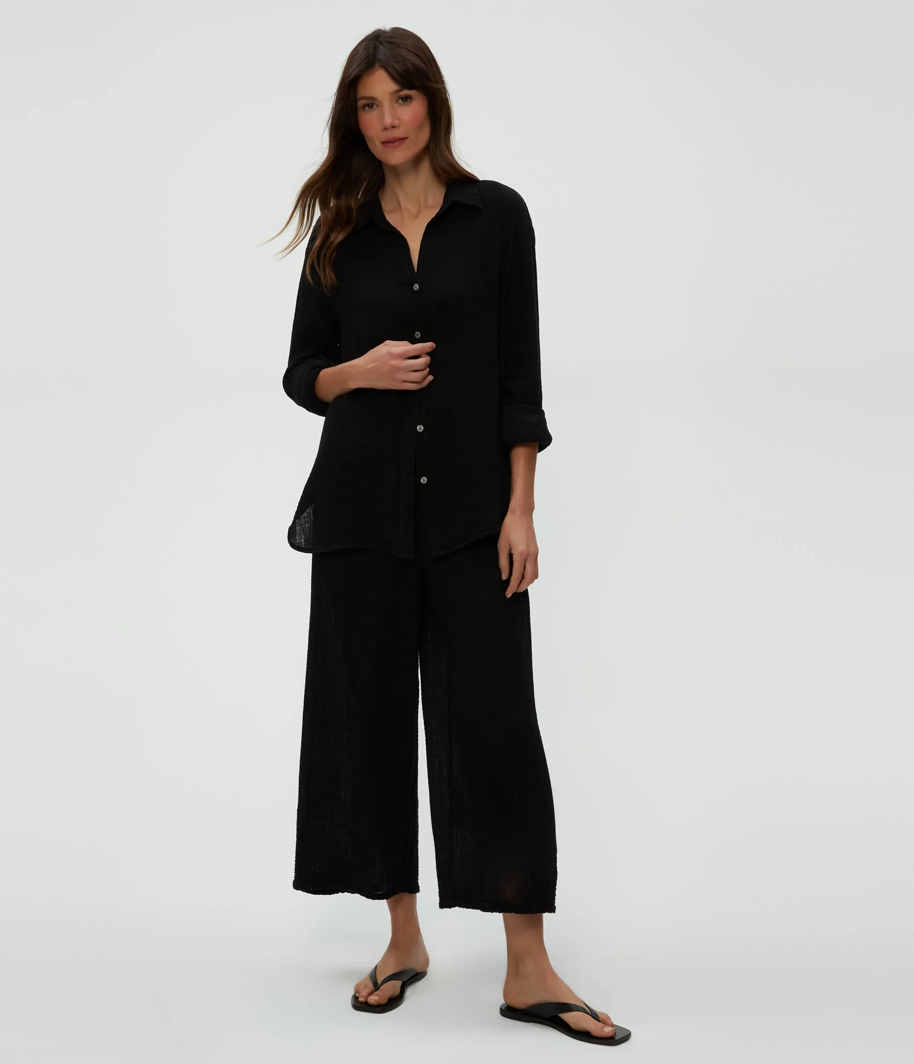 MEDINA SMOCKED WAIST CROP PANT