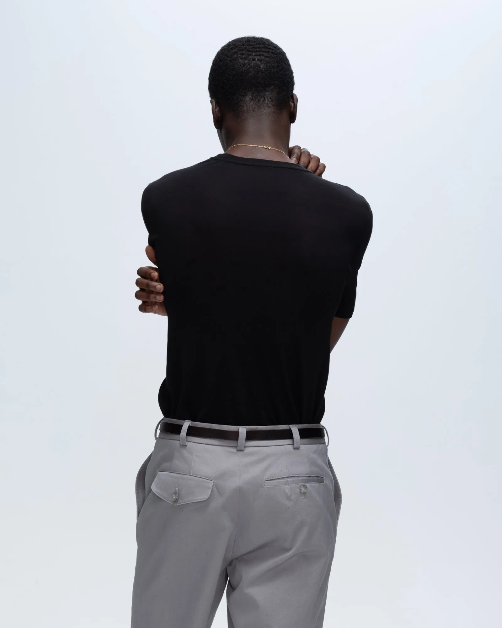 Modal Jersey Crew Neck Tee - Black