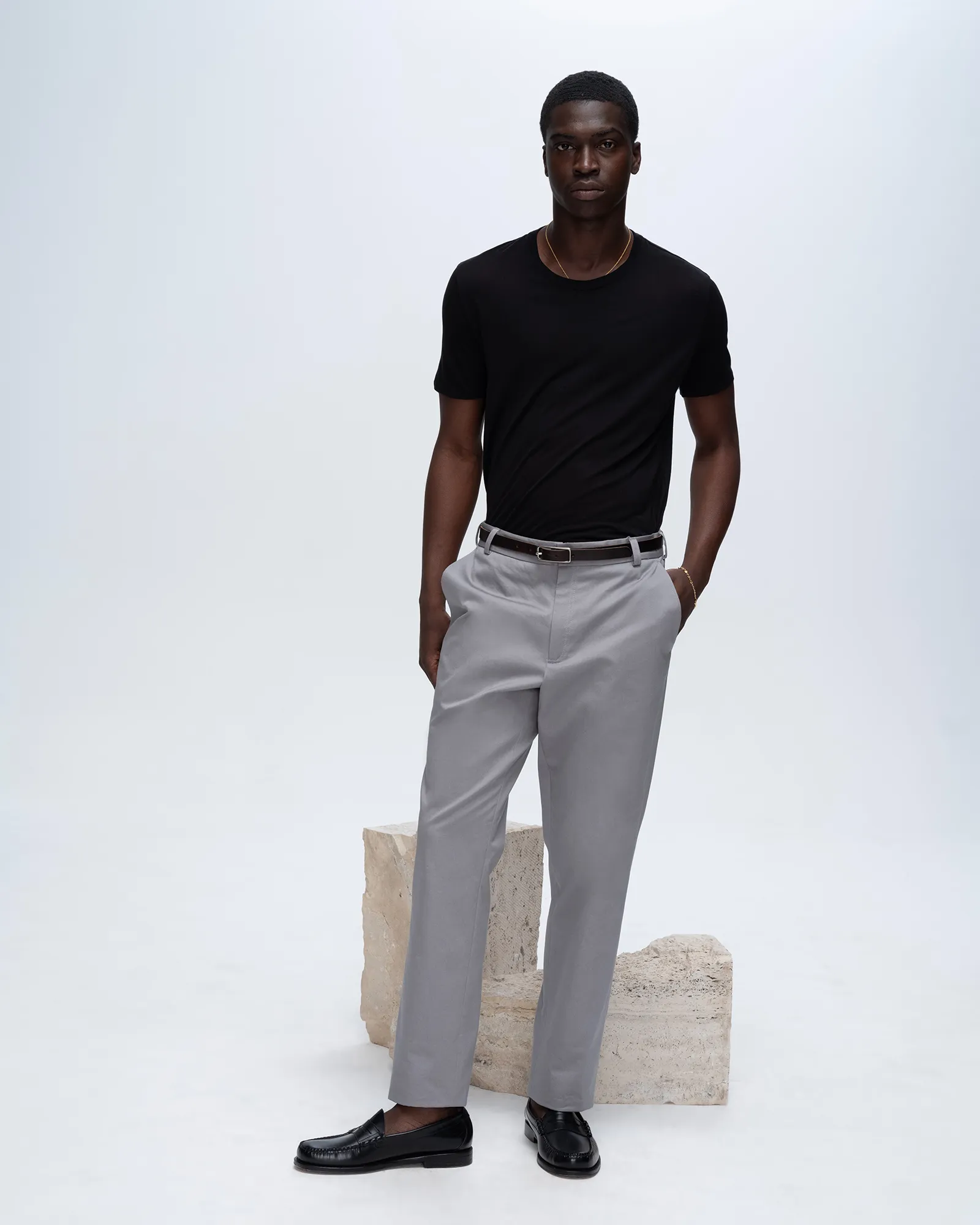 Modal Jersey Crew Neck Tee - Black