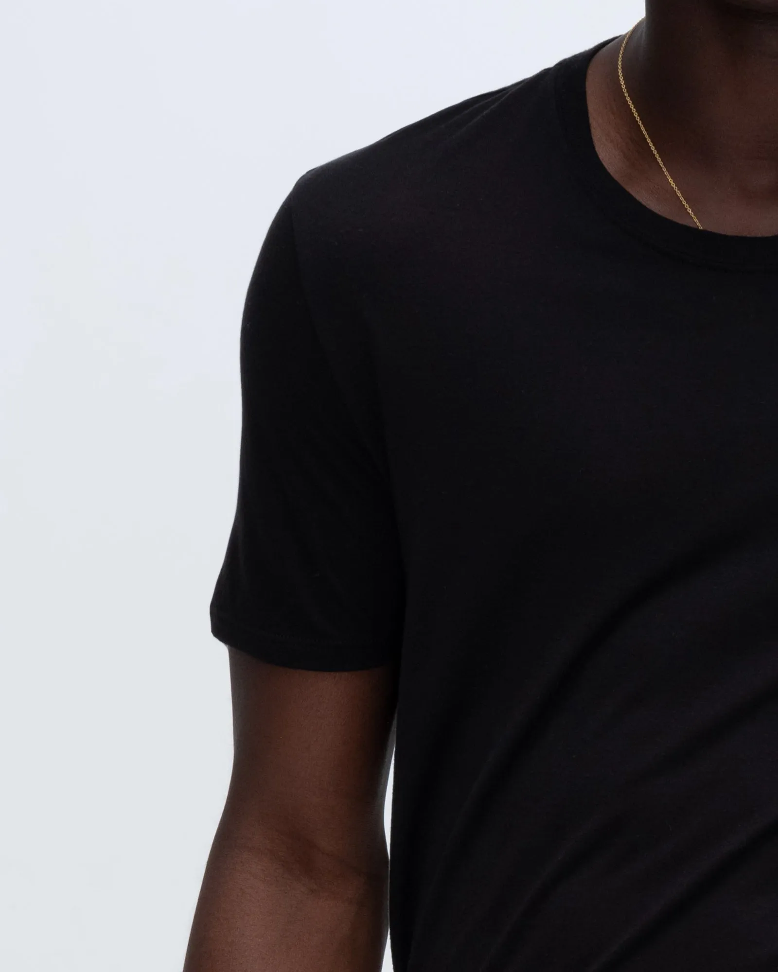 Modal Jersey Crew Neck Tee - Black