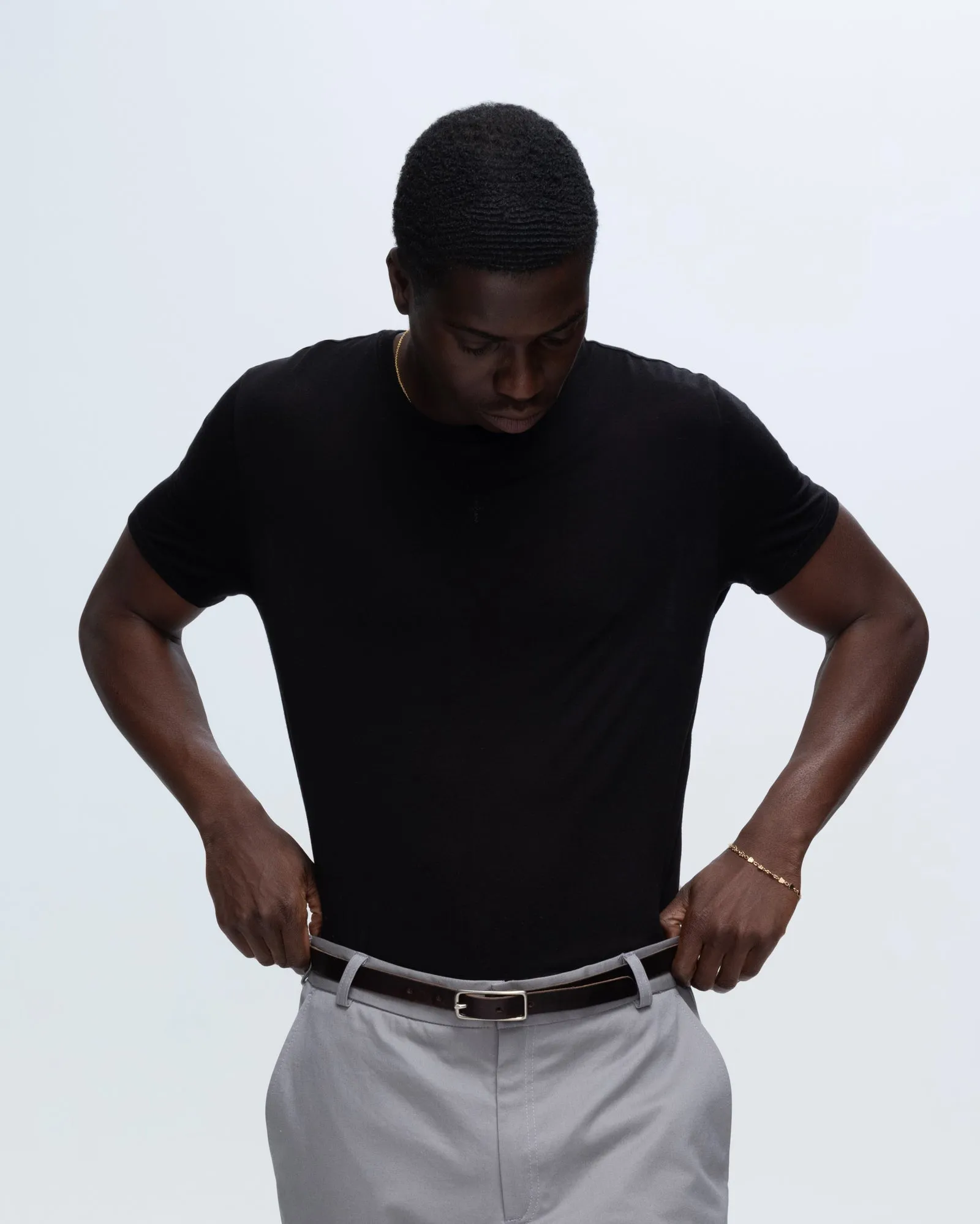 Modal Jersey Crew Neck Tee - Black