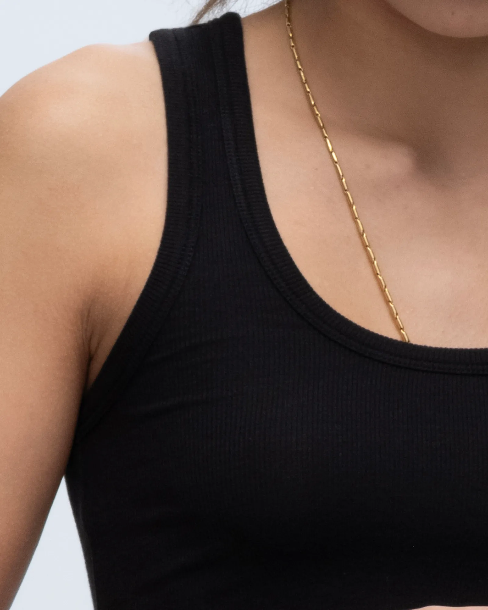 Modal Rib Boy Tank - Black