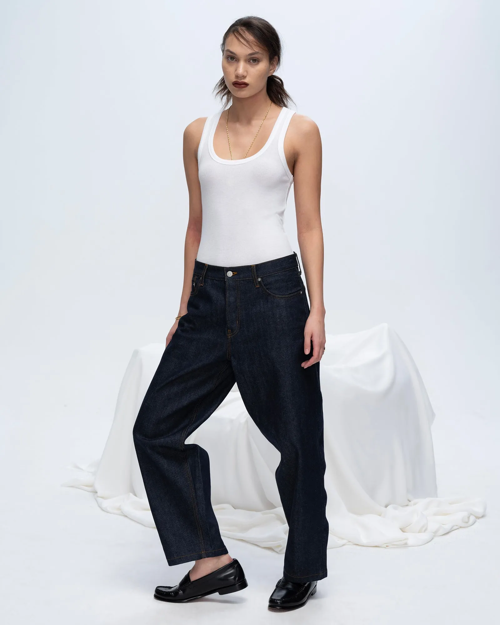 Modal Rib Boy Tank - White