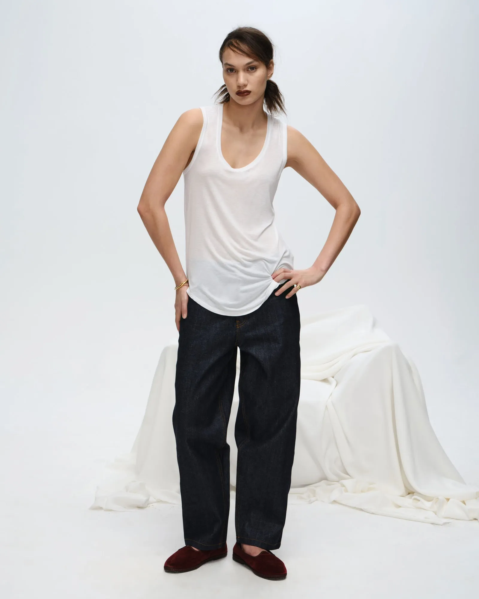 Modal Sweetheart Tank - White