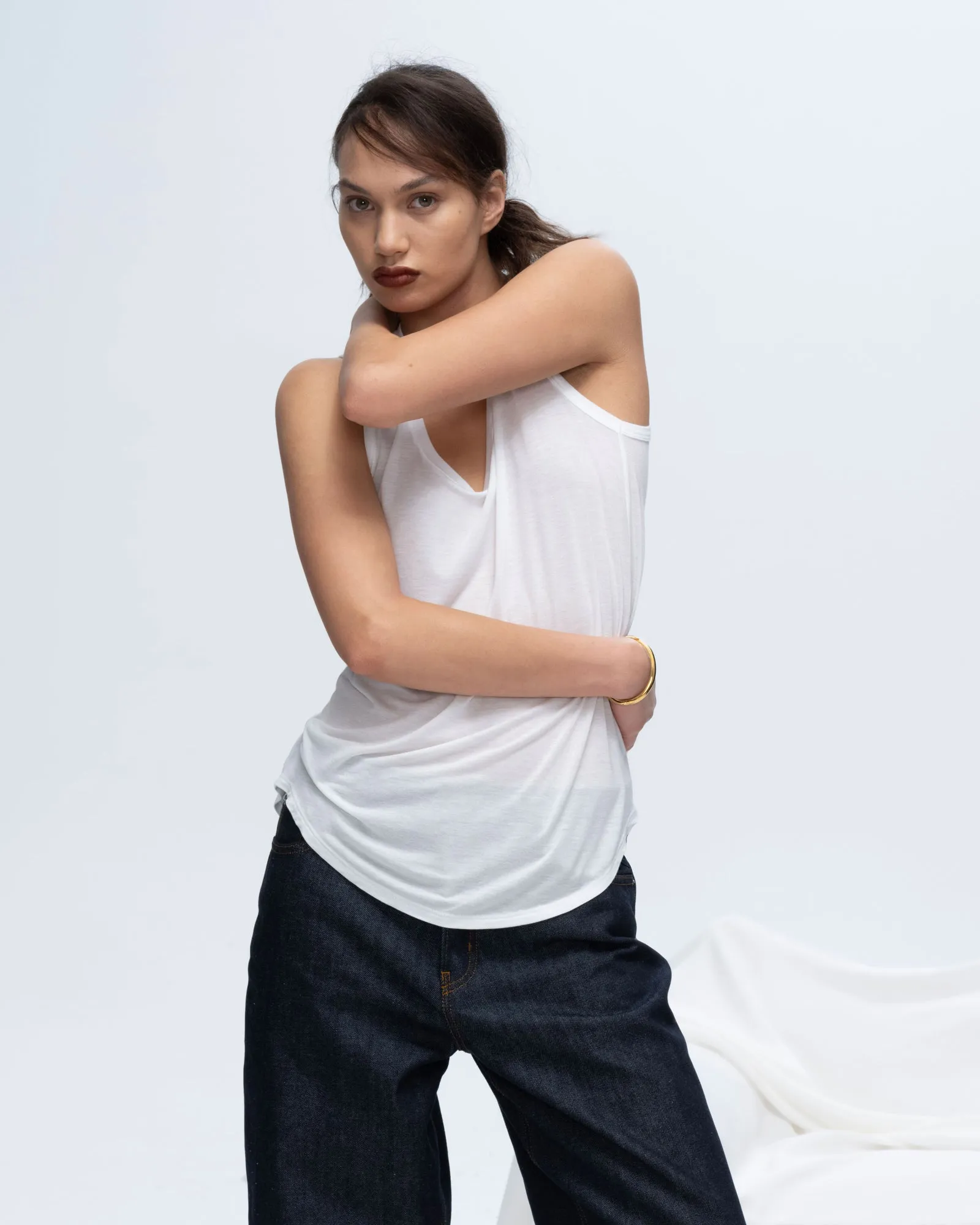 Modal Sweetheart Tank - White