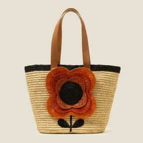 Monday Tote - 3D Flower Clementine