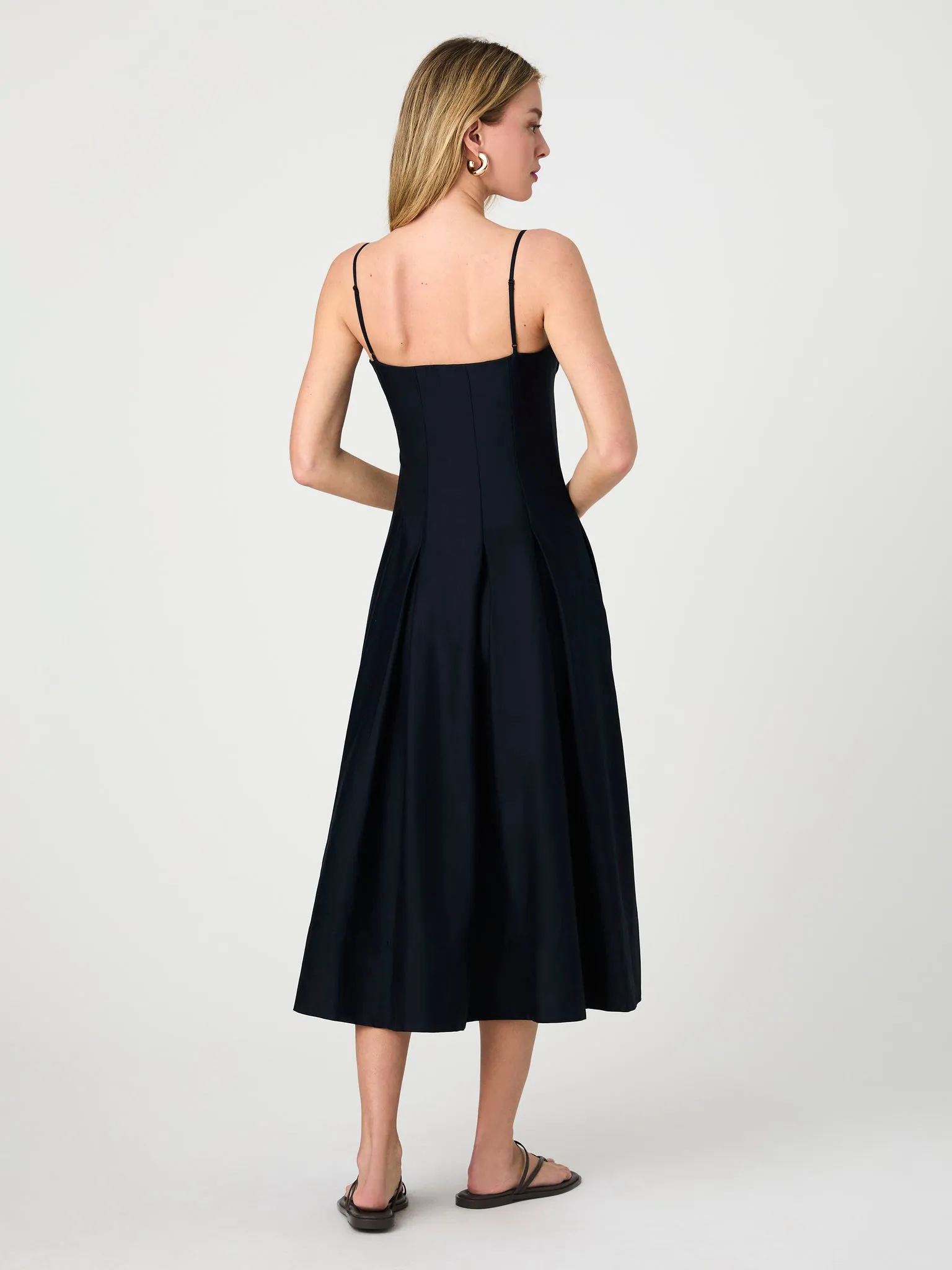 MULTI SEAM SATEEN DRESS