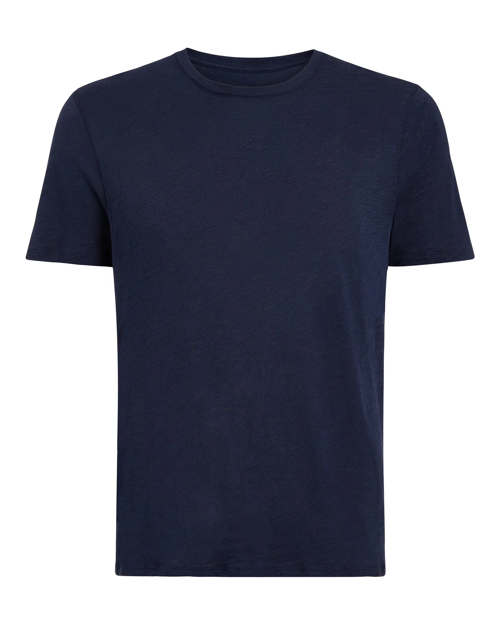 Pique with Sun Bleach Short Sleeve Crew Neck - Dark Navy