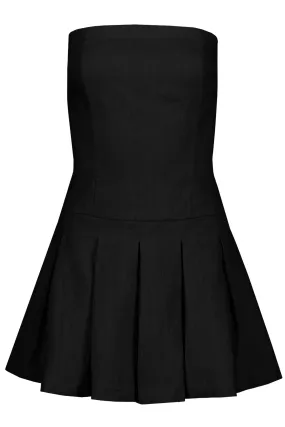 POSITANO LINEN STRAPLESS MINI